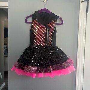 Weissman Vibrant Pink and Black Sequin Kids Costume